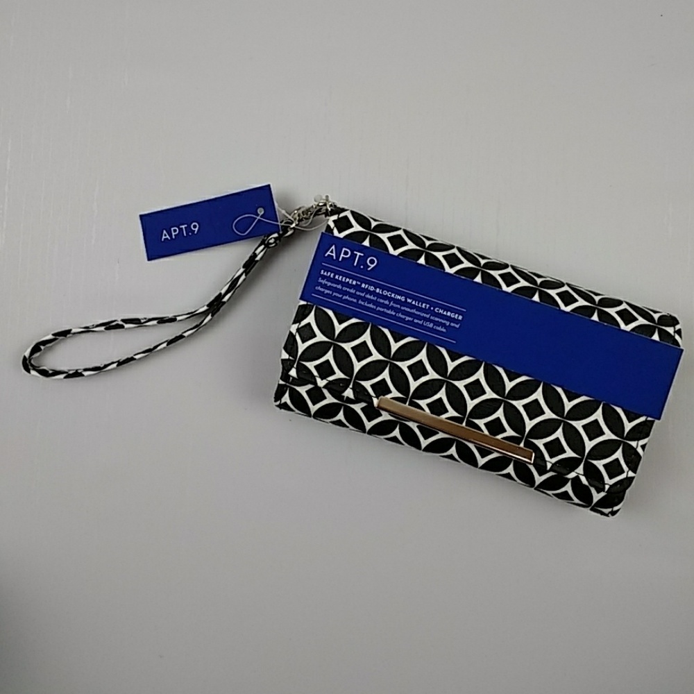 RFID-Blocking Phone Charging Wallet Small